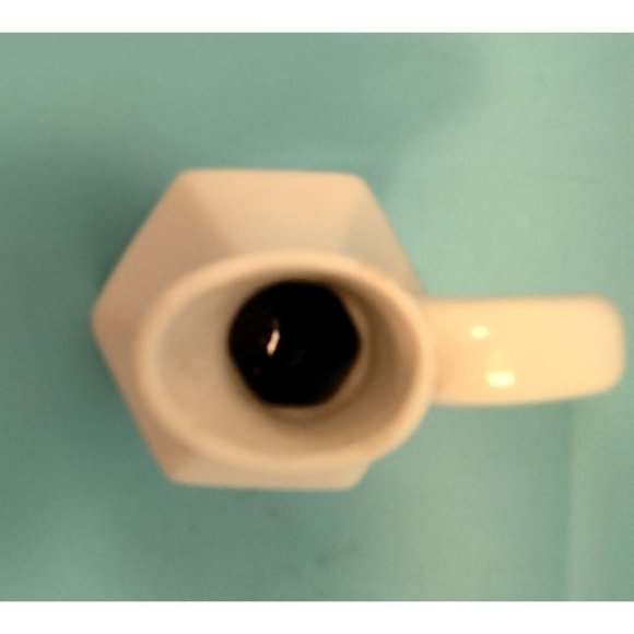 White Ceramic Cruet Vinegar Oil Milk Glass Set Pottery Pourer 1 Stopper Xcell - Picture 13 of 16